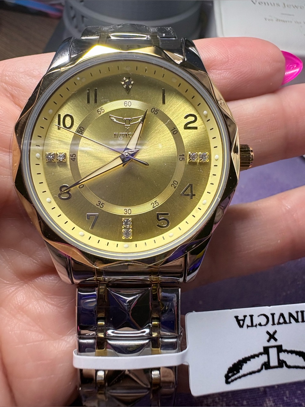 Invicta Men’s Two-Tone Gold and Silver 41mm Dial Bracelet Watch NWT